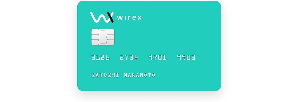 Example d'une carte de débit Wirex